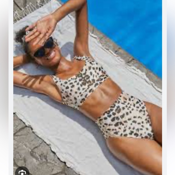 aerie Other - Leopard Print High Cut Bikini bottom